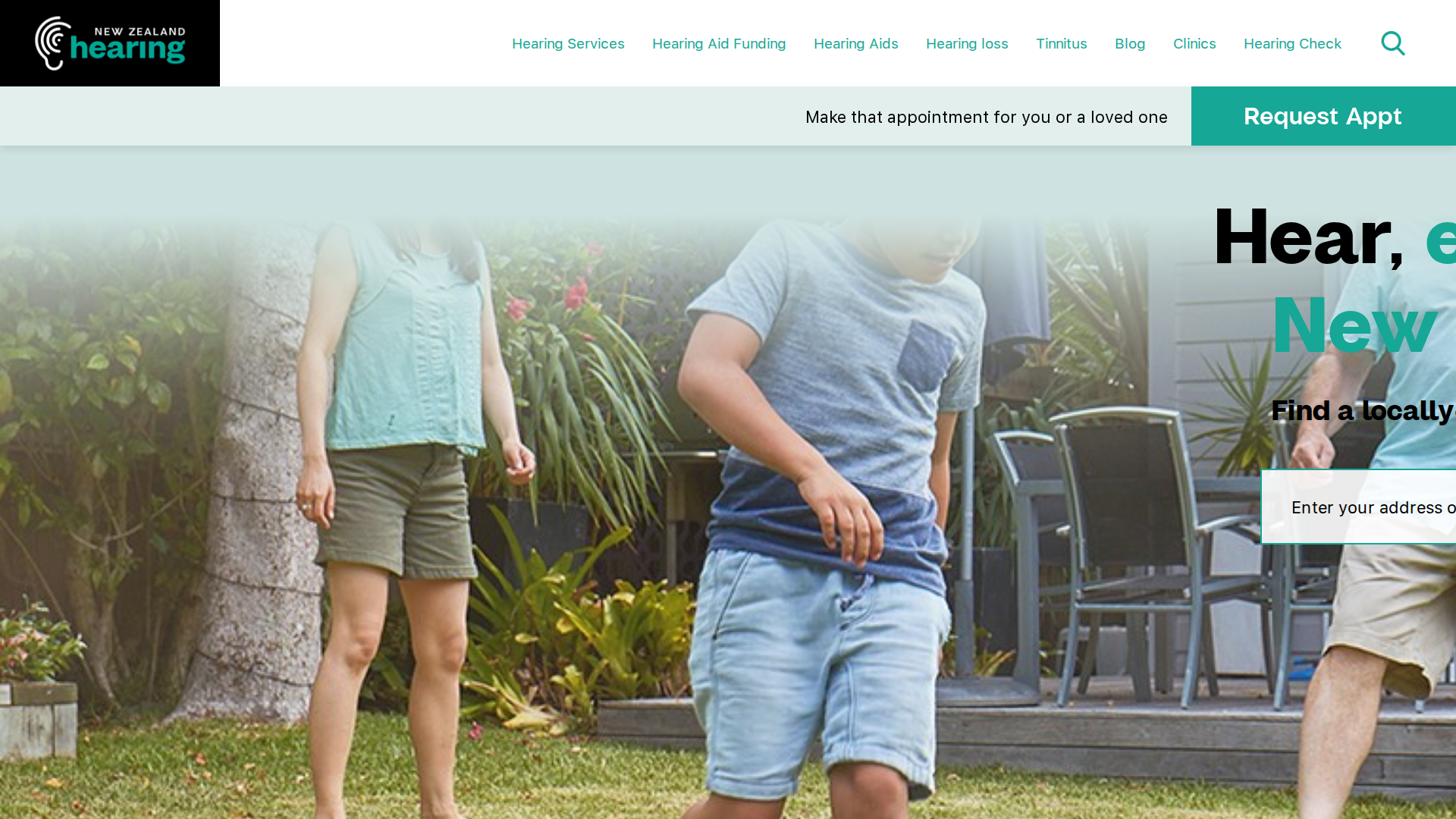 Website snapshot for New Zealand Hearing
