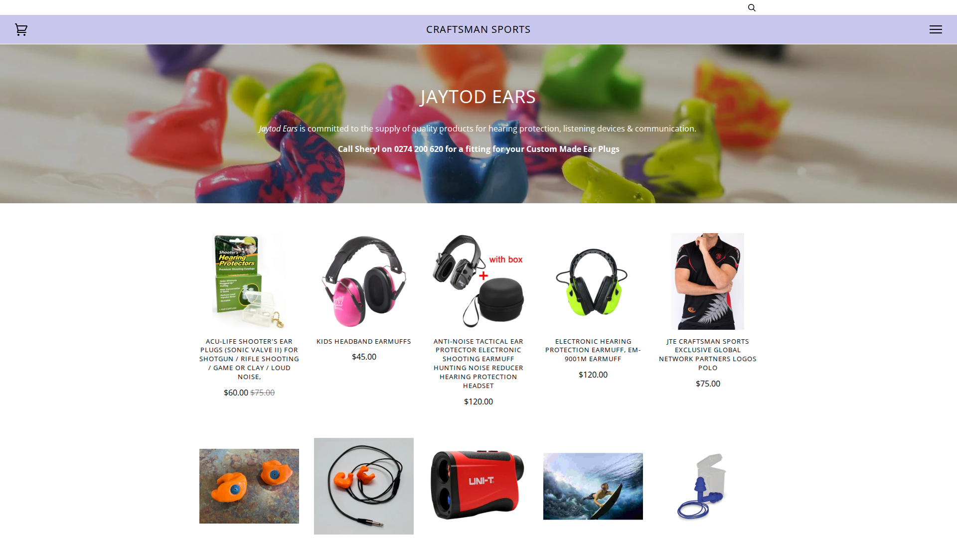 Website snapshot for Jaytod Ears