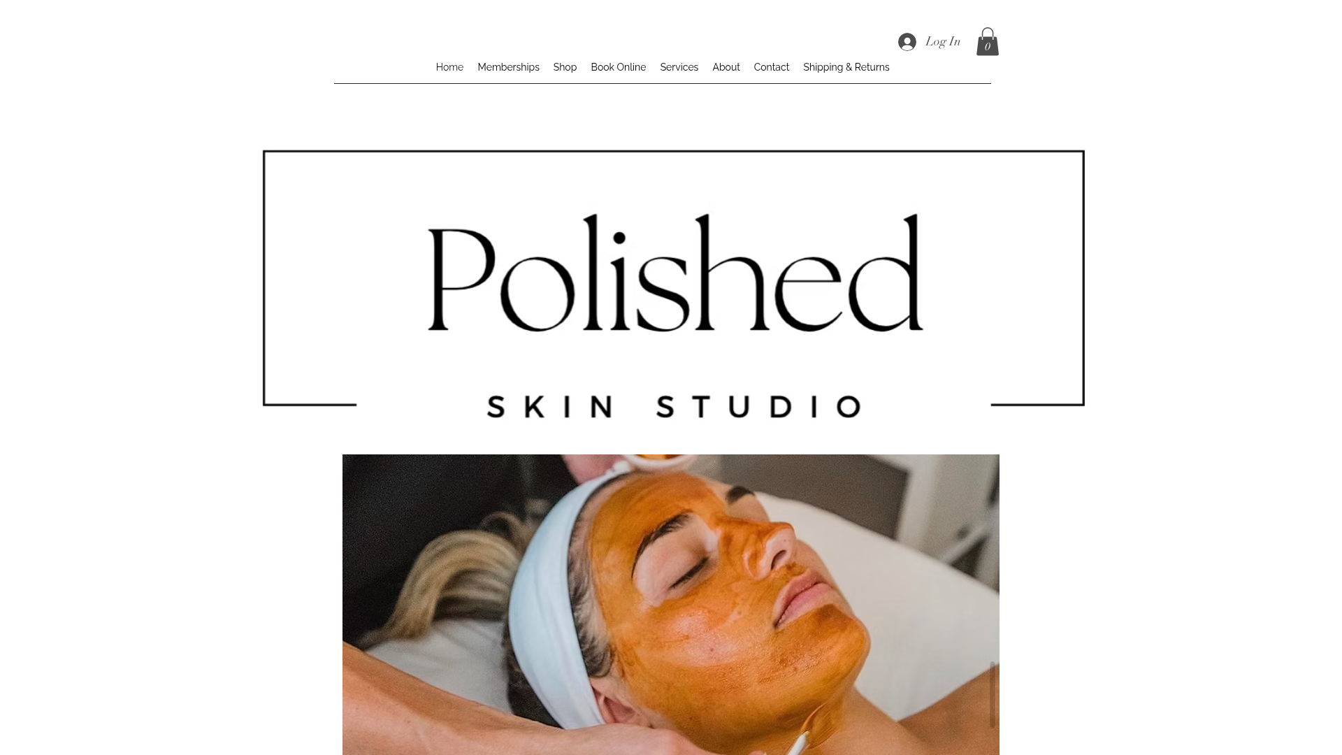 Website snapshot for Polished Skin Studio