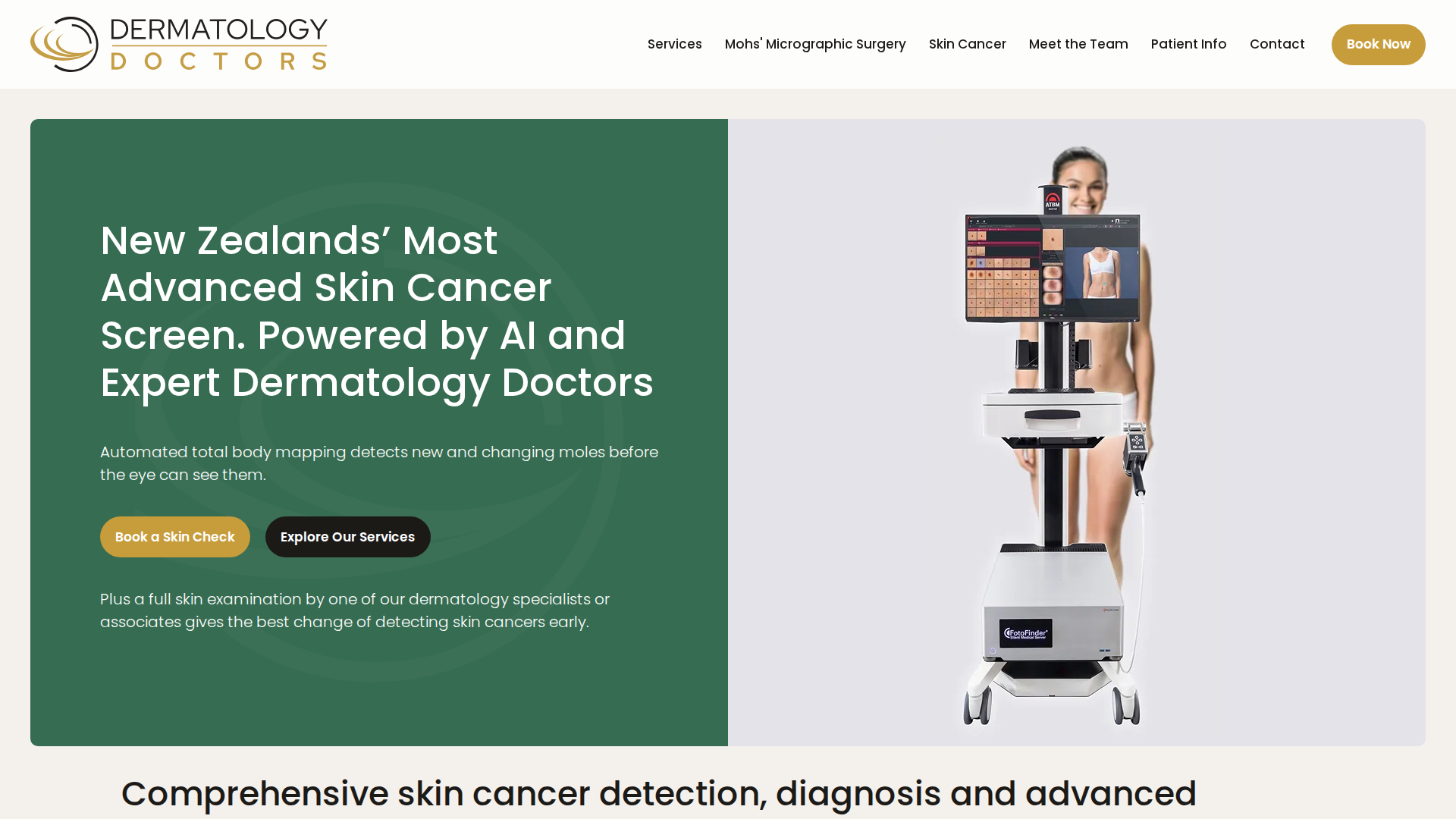 Website snapshot for Dermatology Doctors