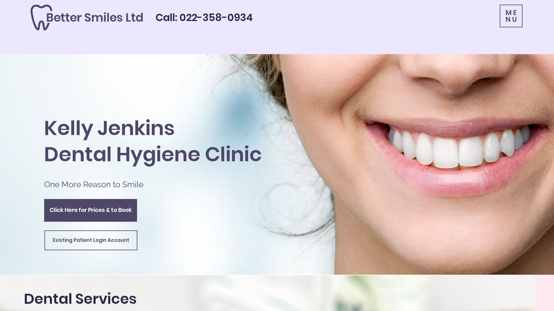 Website snapshot for Better Smiles Ltd