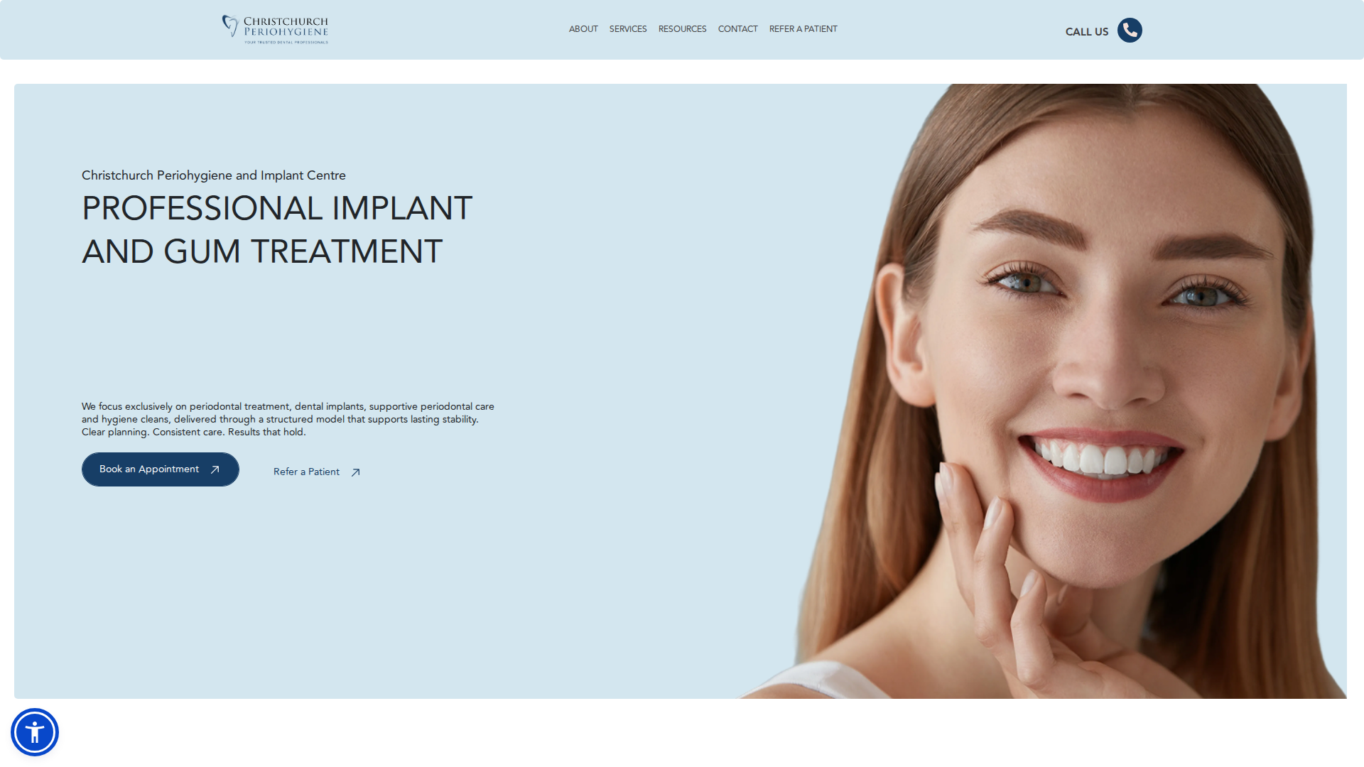 Website snapshot for Christchurch Periohygiene