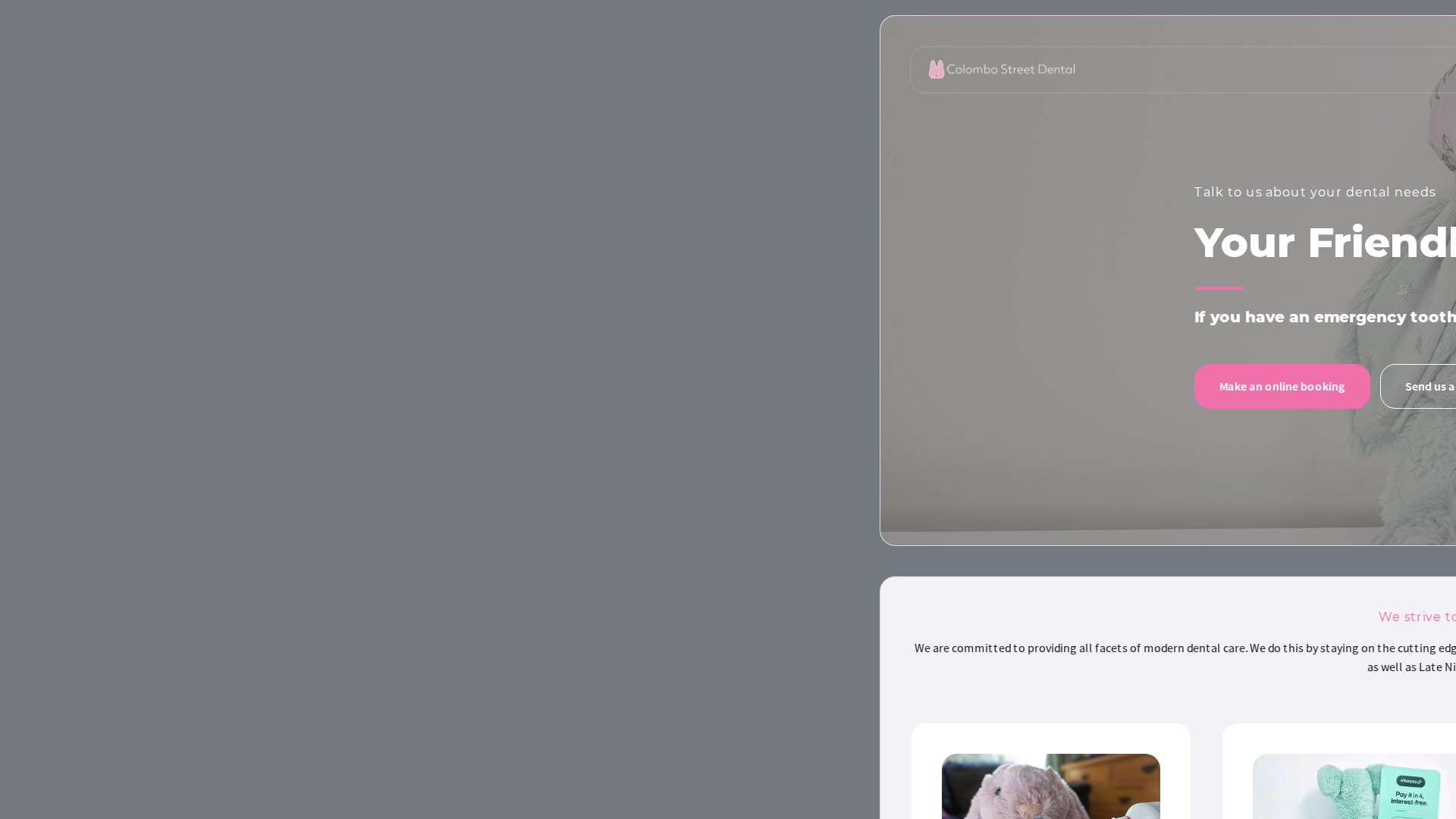 Website snapshot for Colombo Street Dental