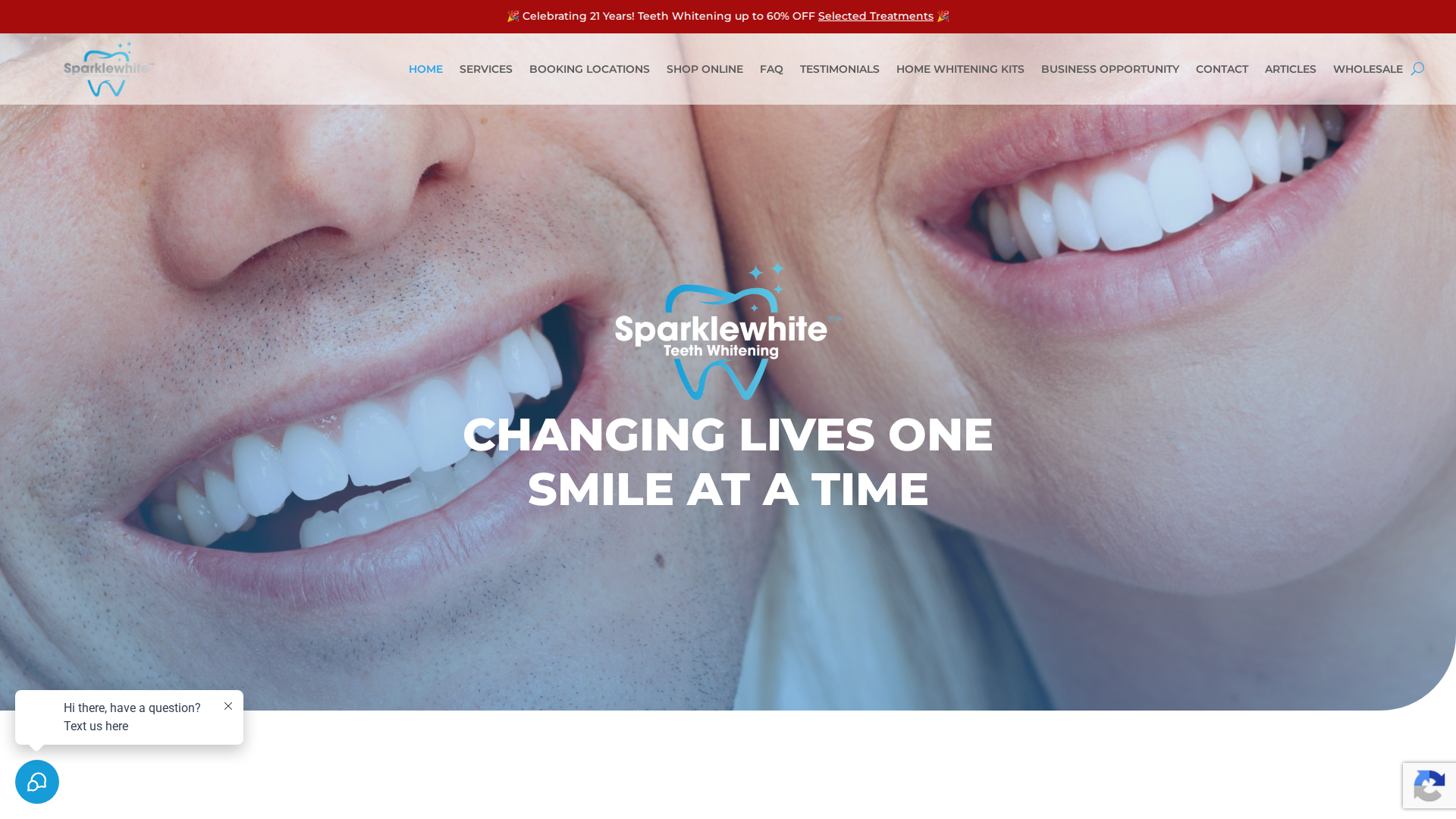 Website snapshot for Sparklewhite Teeth