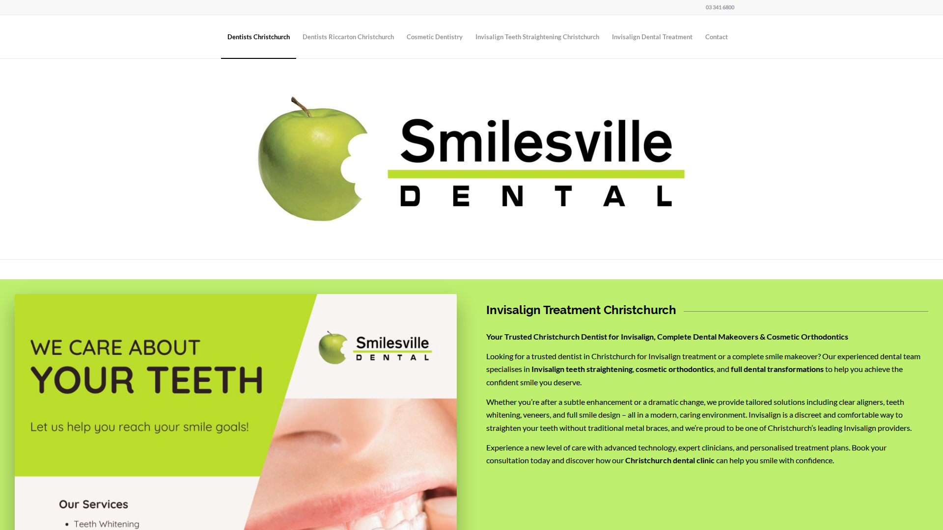 Website snapshot for Smilesville - Cosmetic Orthodontics
