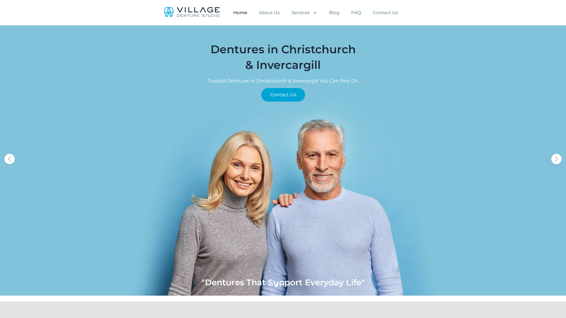 Website snapshot for Village Denture Studio