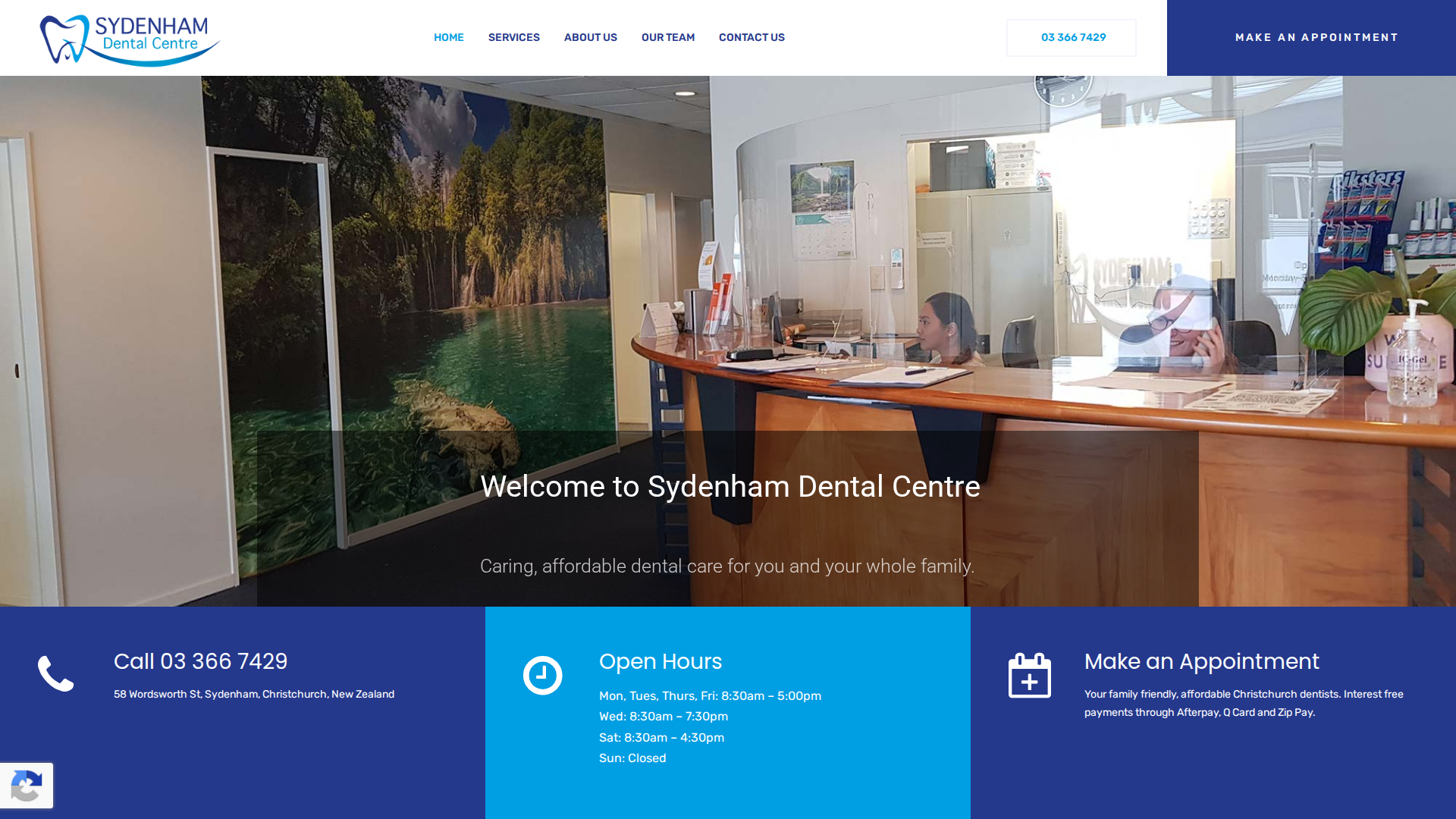 Website snapshot for Duchenne Dentures Sydenham