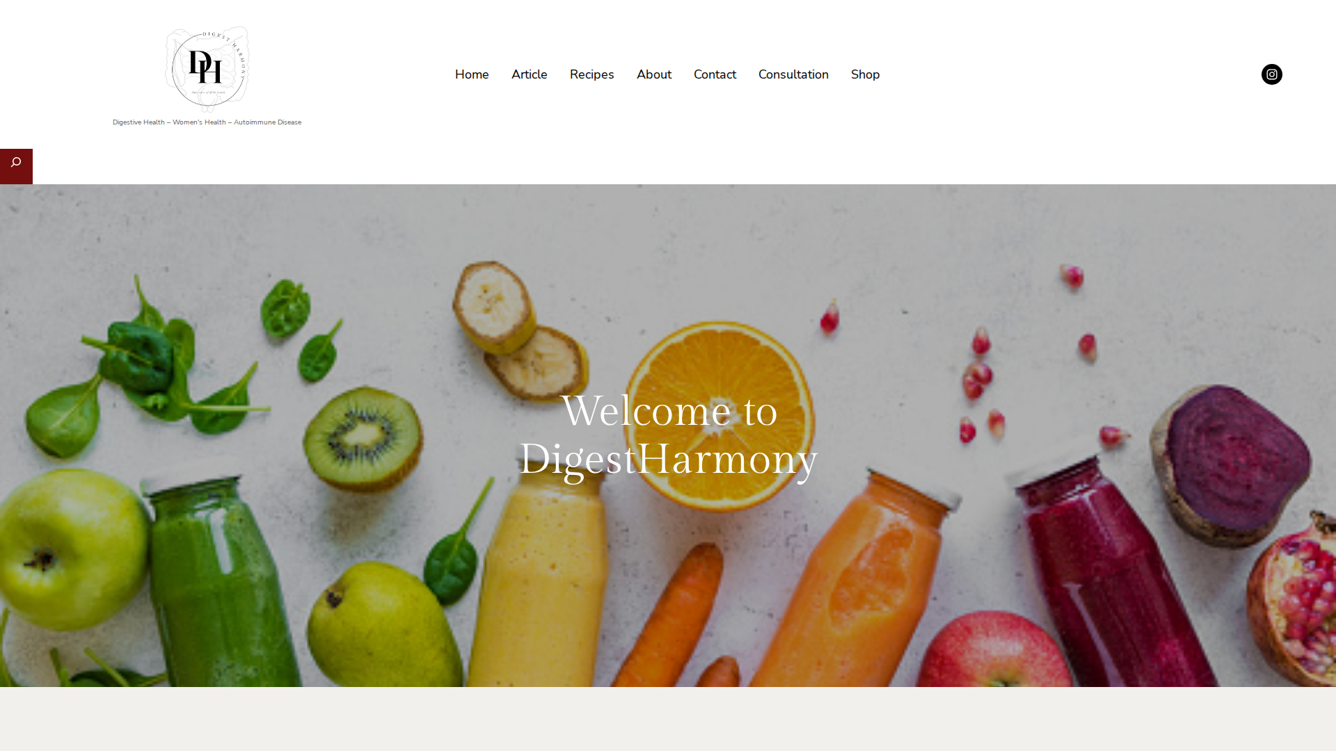 Website snapshot for Digest Harmony
