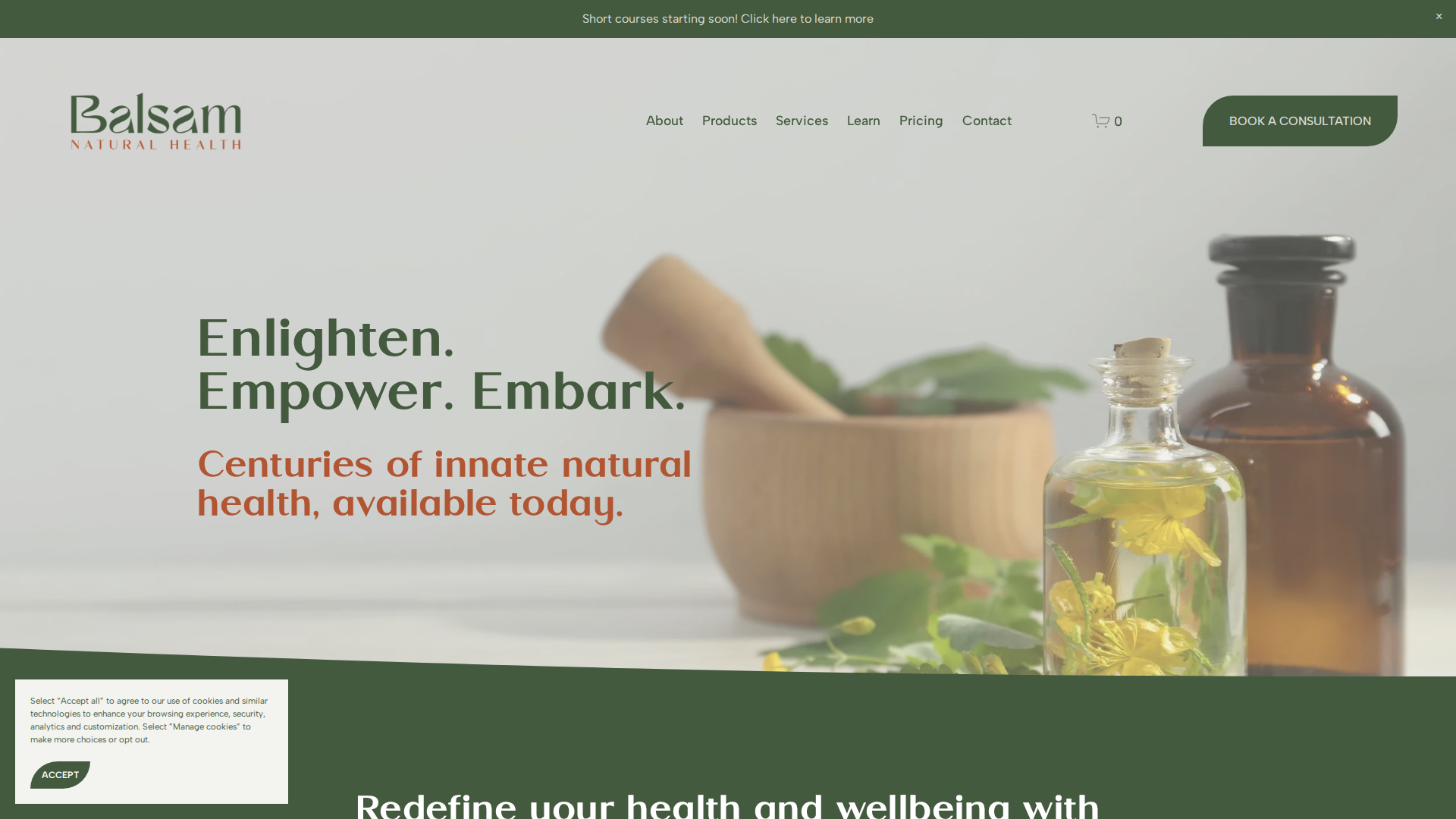 Website snapshot for Balsam Natural Health Christchurch