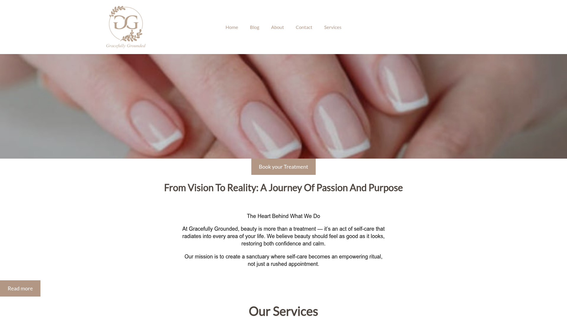 Website snapshot for Gracefully Grounded