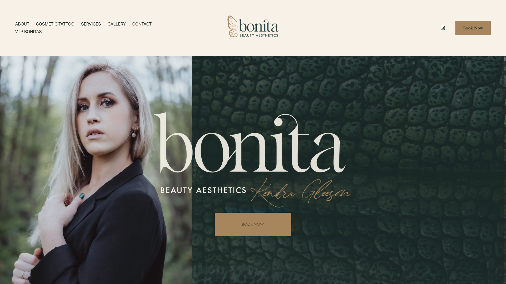 Website snapshot for Bonita Beauty Aesthetics