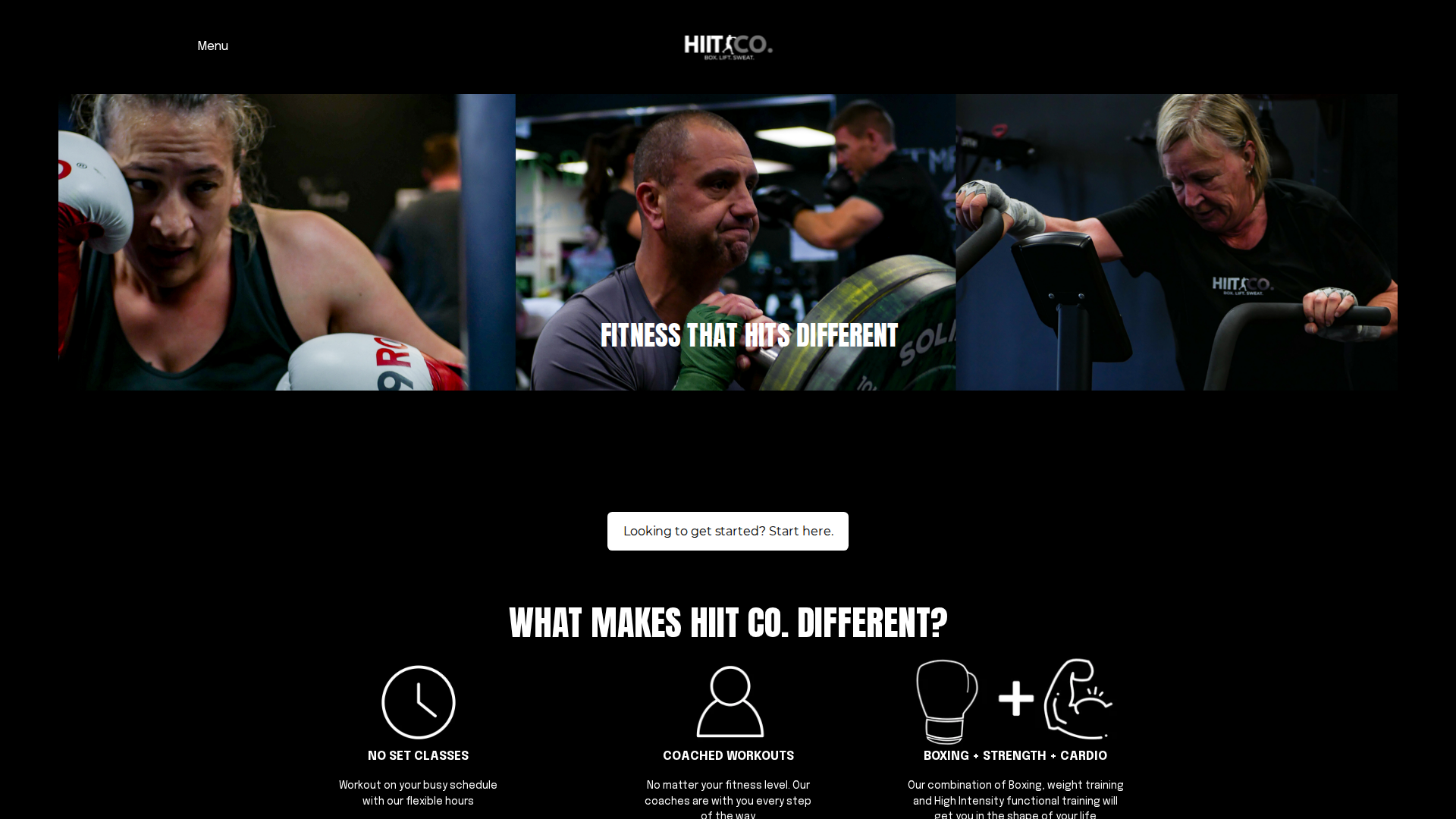 Website snapshot for HIIT Co.