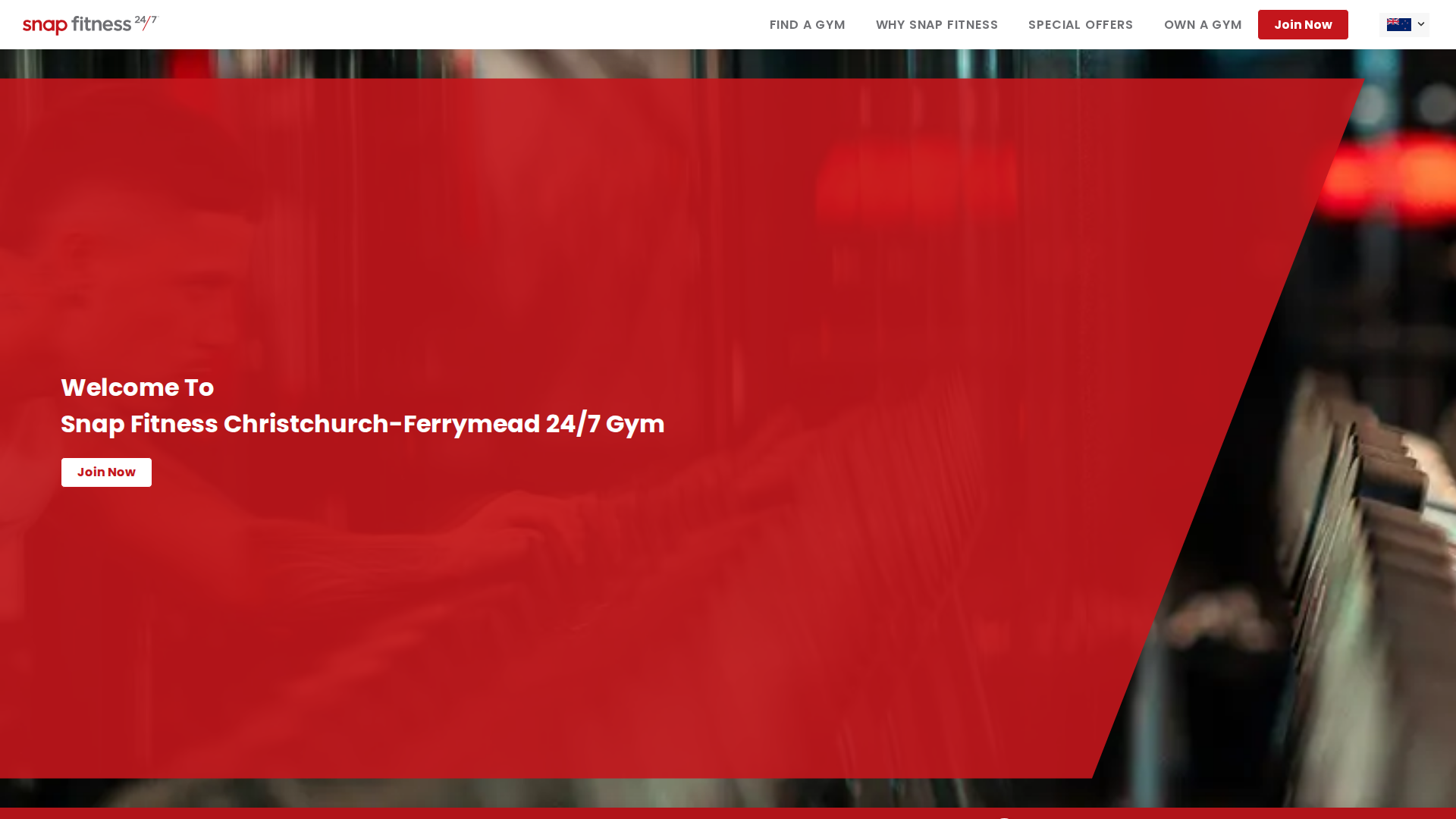 Website snapshot for Snap Fitness Ferrymead 24/7