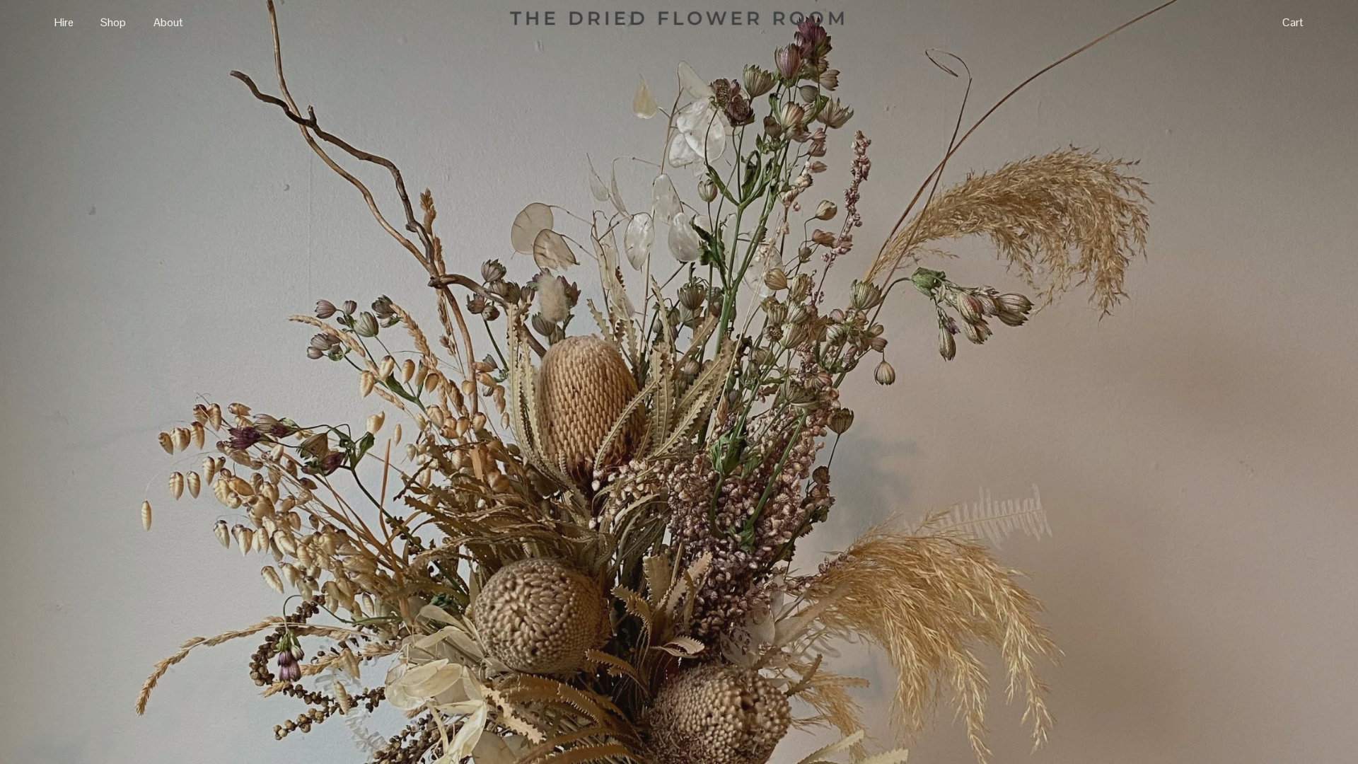Website snapshot for The Dried Flower Room