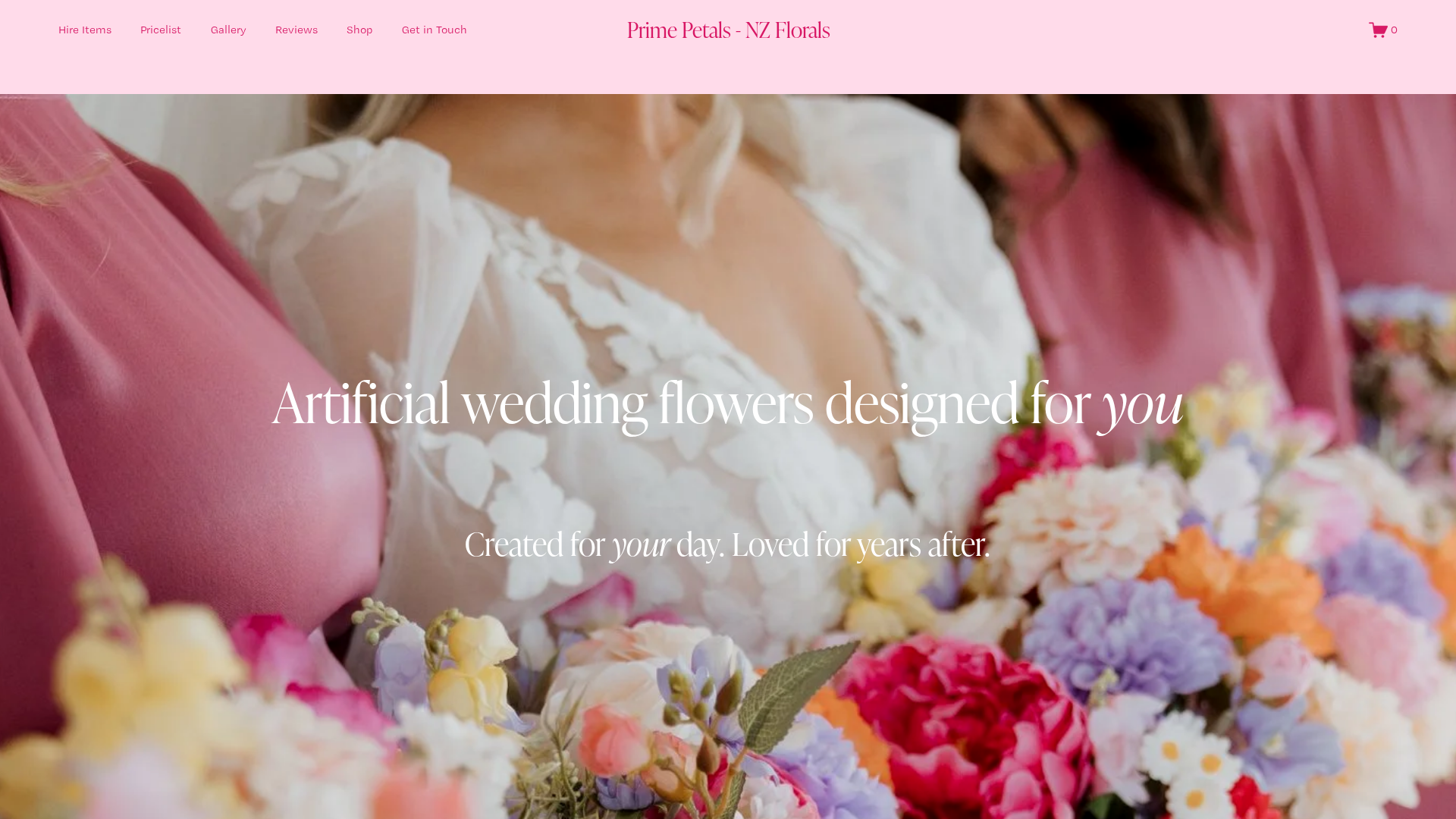 Website snapshot for Prime Petals