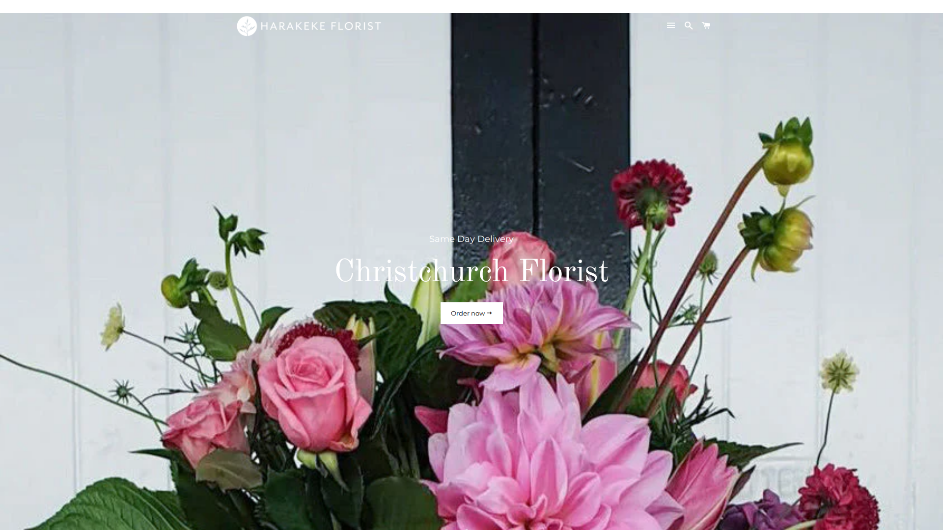 Website snapshot for Harakeke Florist
