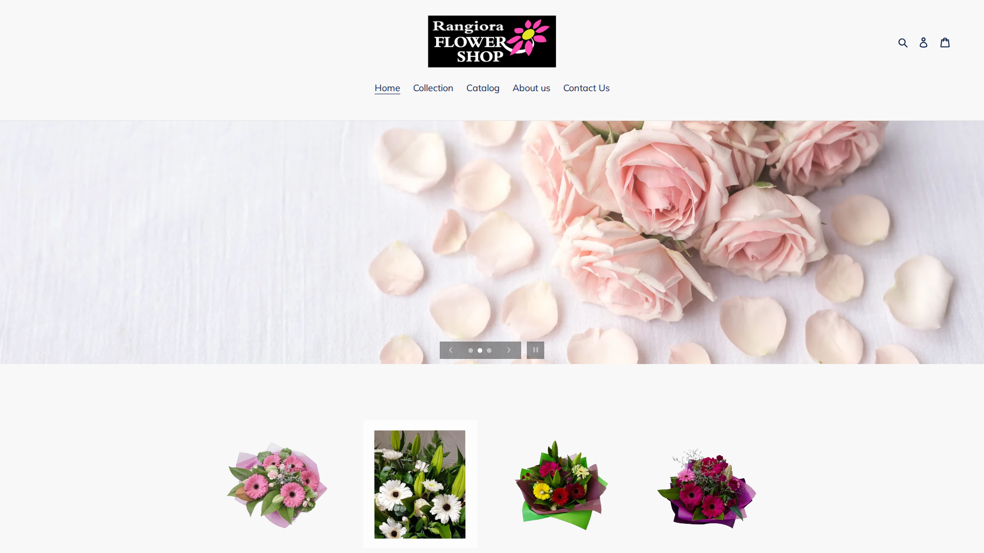 Website snapshot for Rangiora Flowers