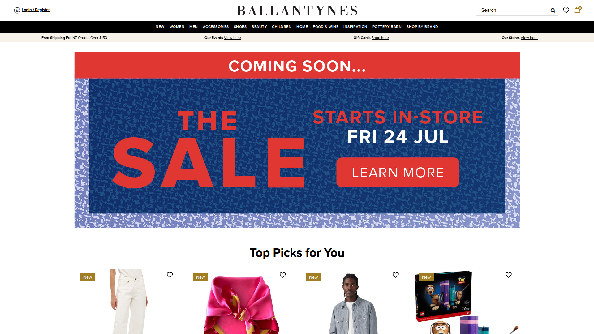 Website snapshot for The Florist Ballantynes