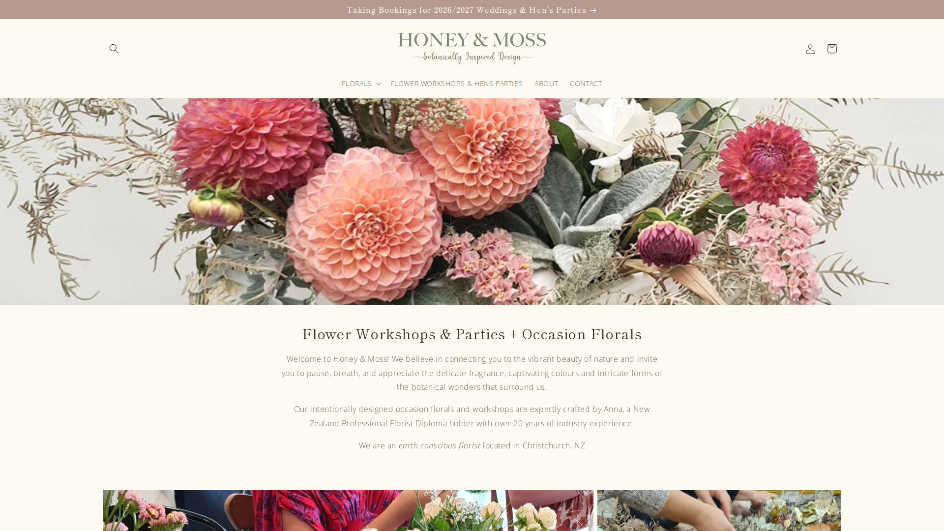 Website snapshot for Honey & Moss