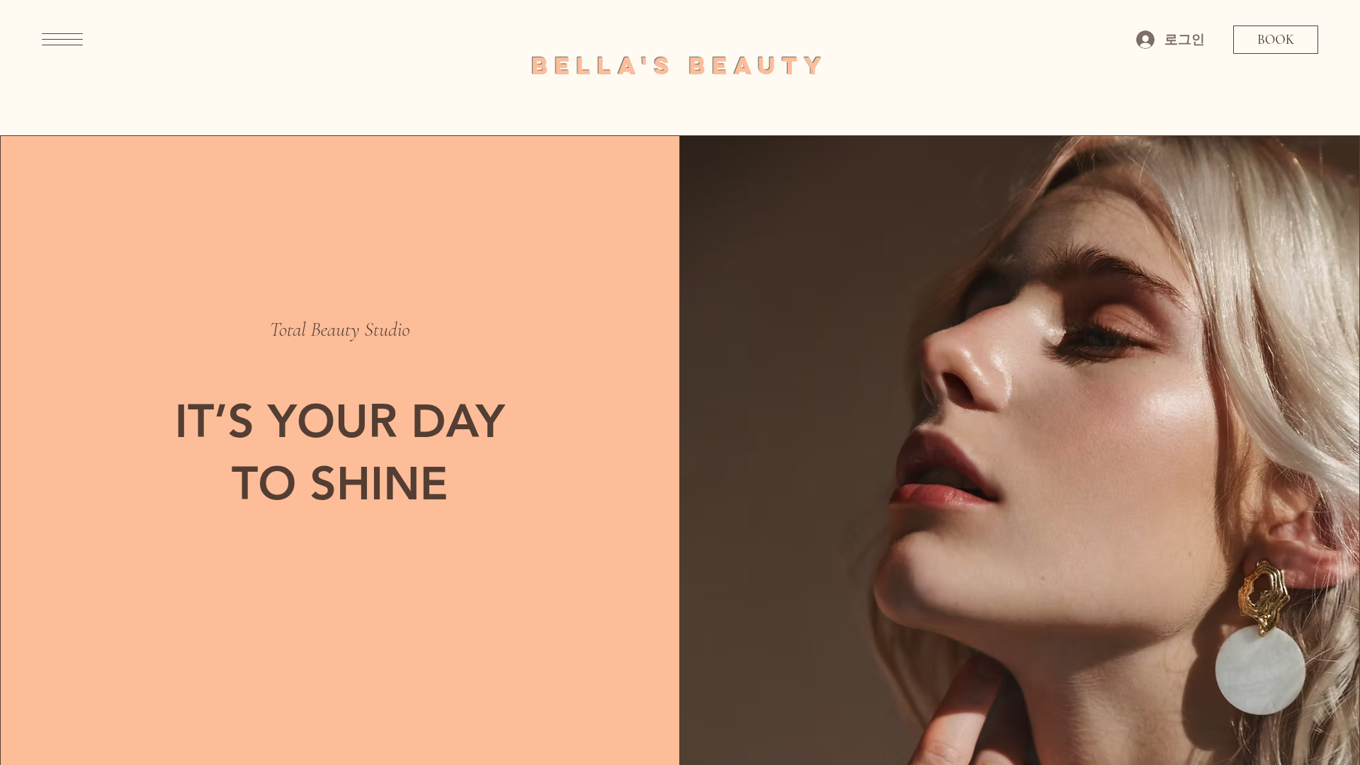Website snapshot for Bella's Beauty