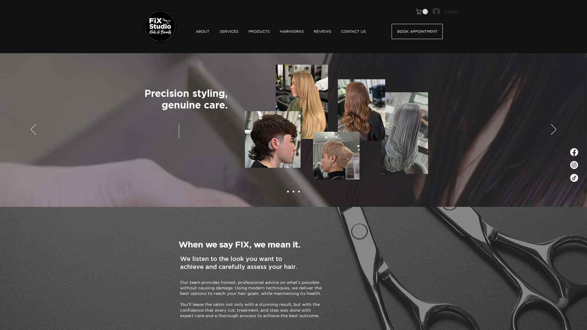 Website snapshot for Precision Haircut $18 精剪