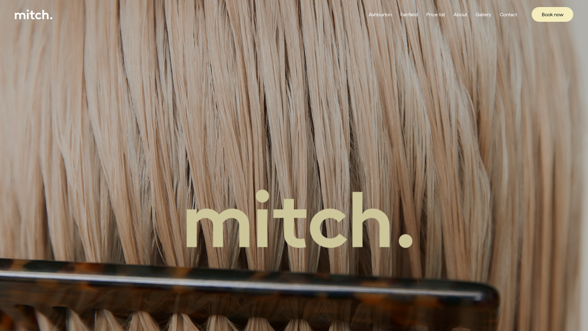 Website snapshot for Mitch Hair Studio