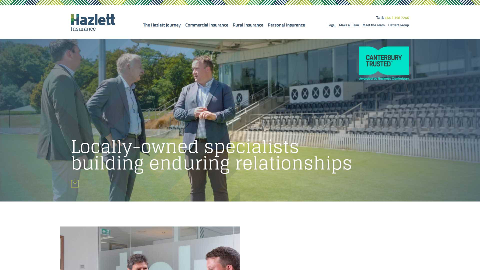 Website snapshot for Hazlett Insurance