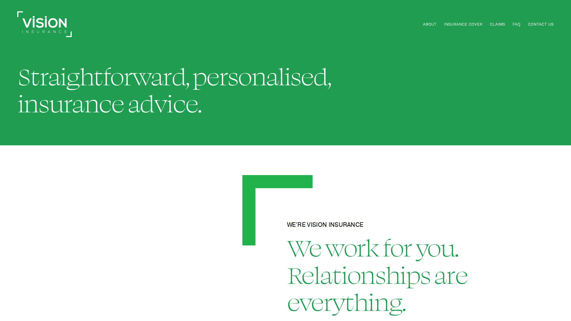 Website snapshot for Vision Insurance (SI)