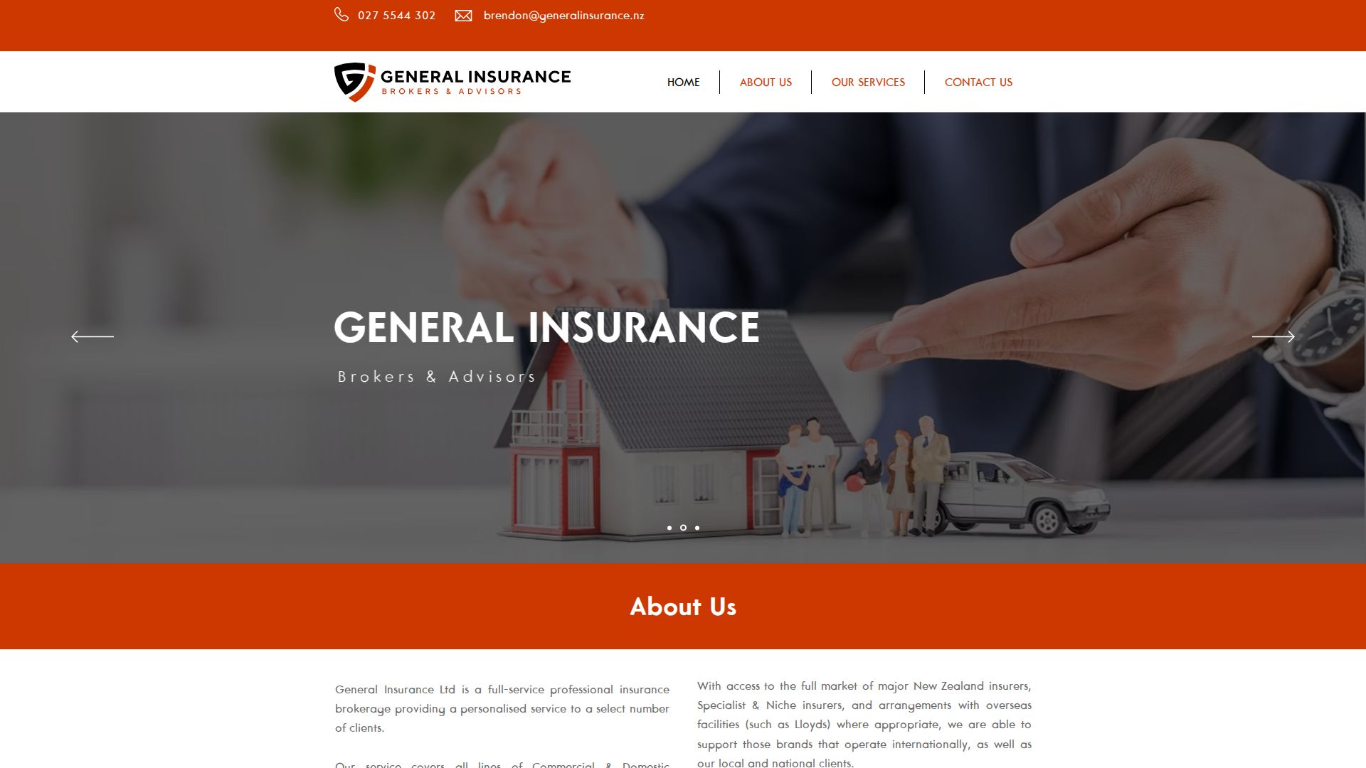 Website snapshot for General Insurance Ltd