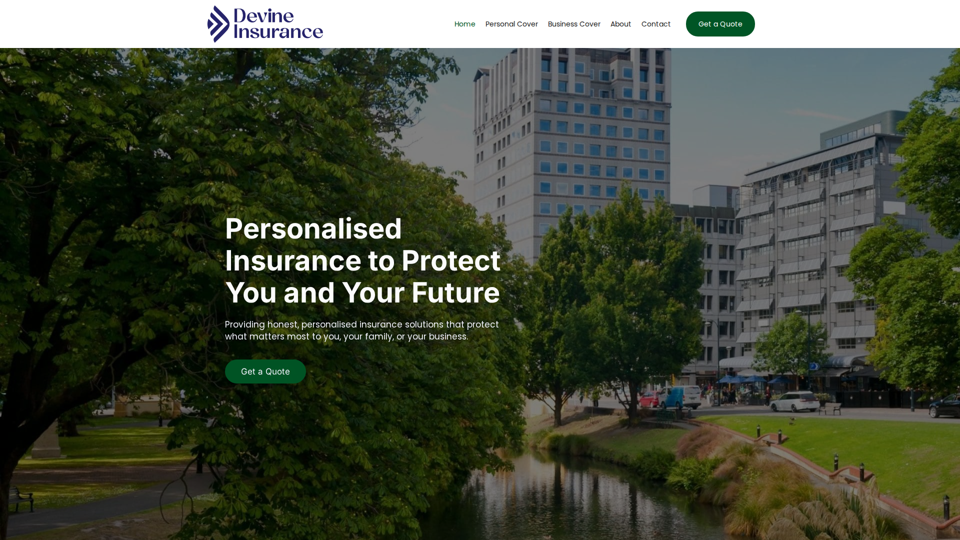 Website snapshot for Michael Devine Insurance