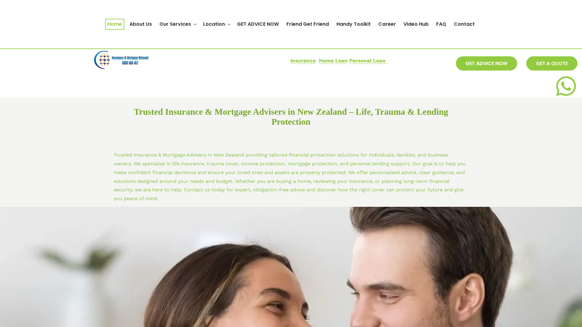 Website snapshot for Insurance and Mortgage Network