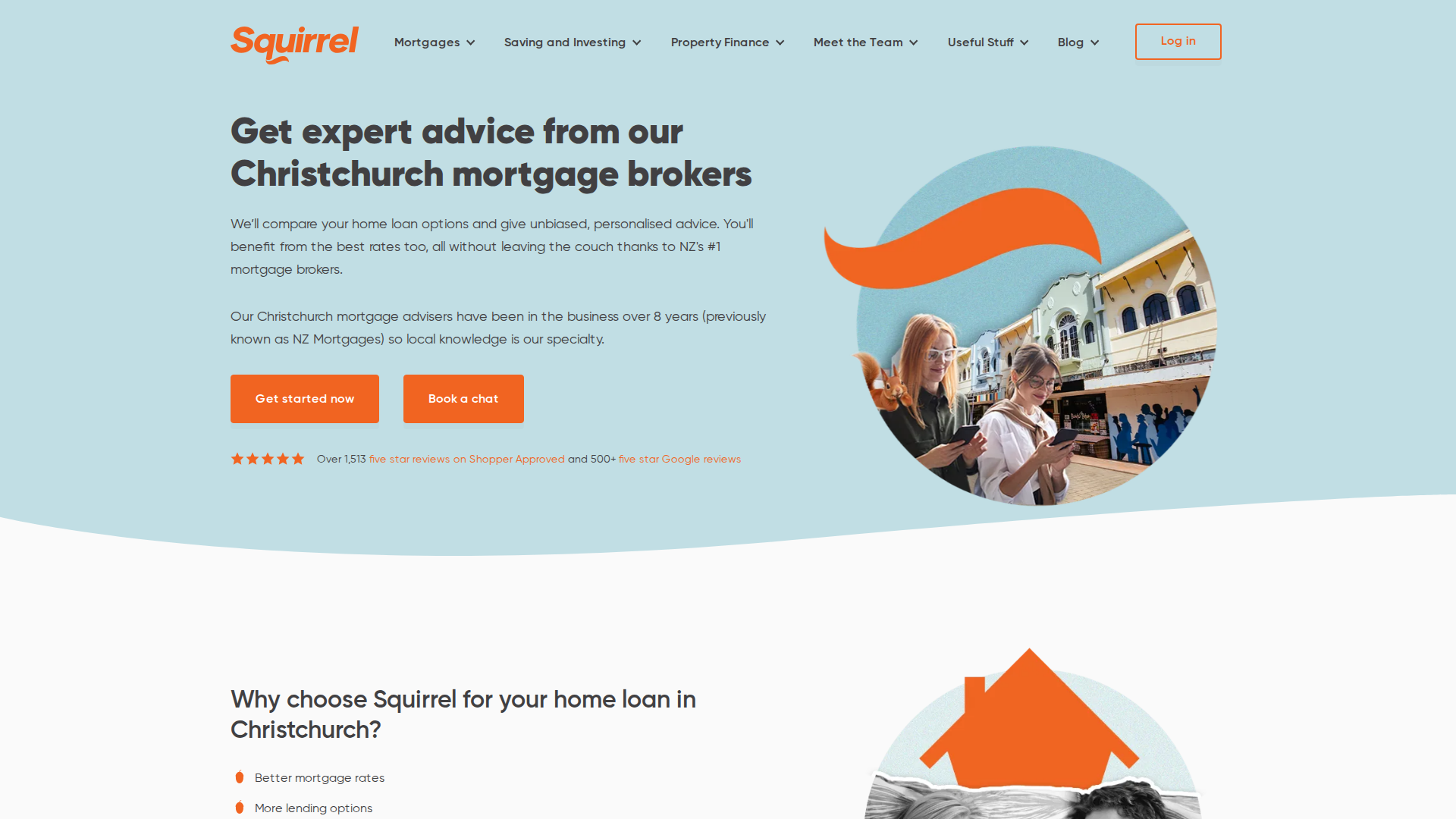 Website snapshot for Squirrel South Island