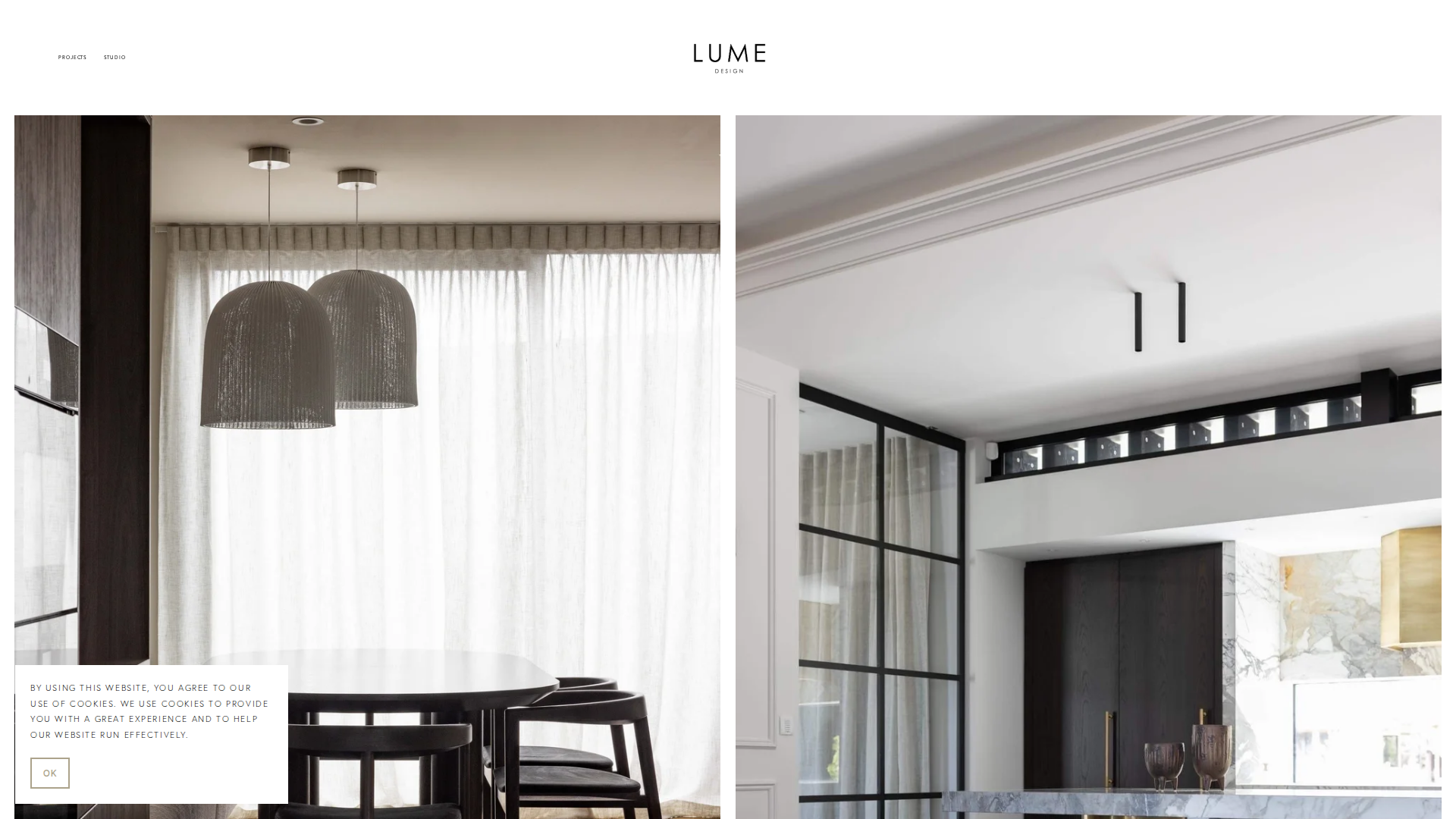 Website snapshot for Lume Design