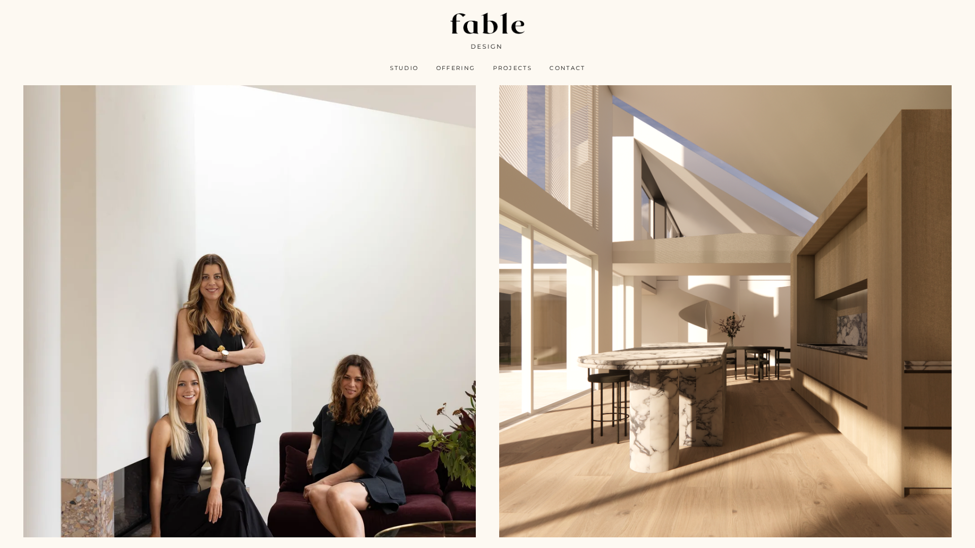 Website snapshot for Fable Design