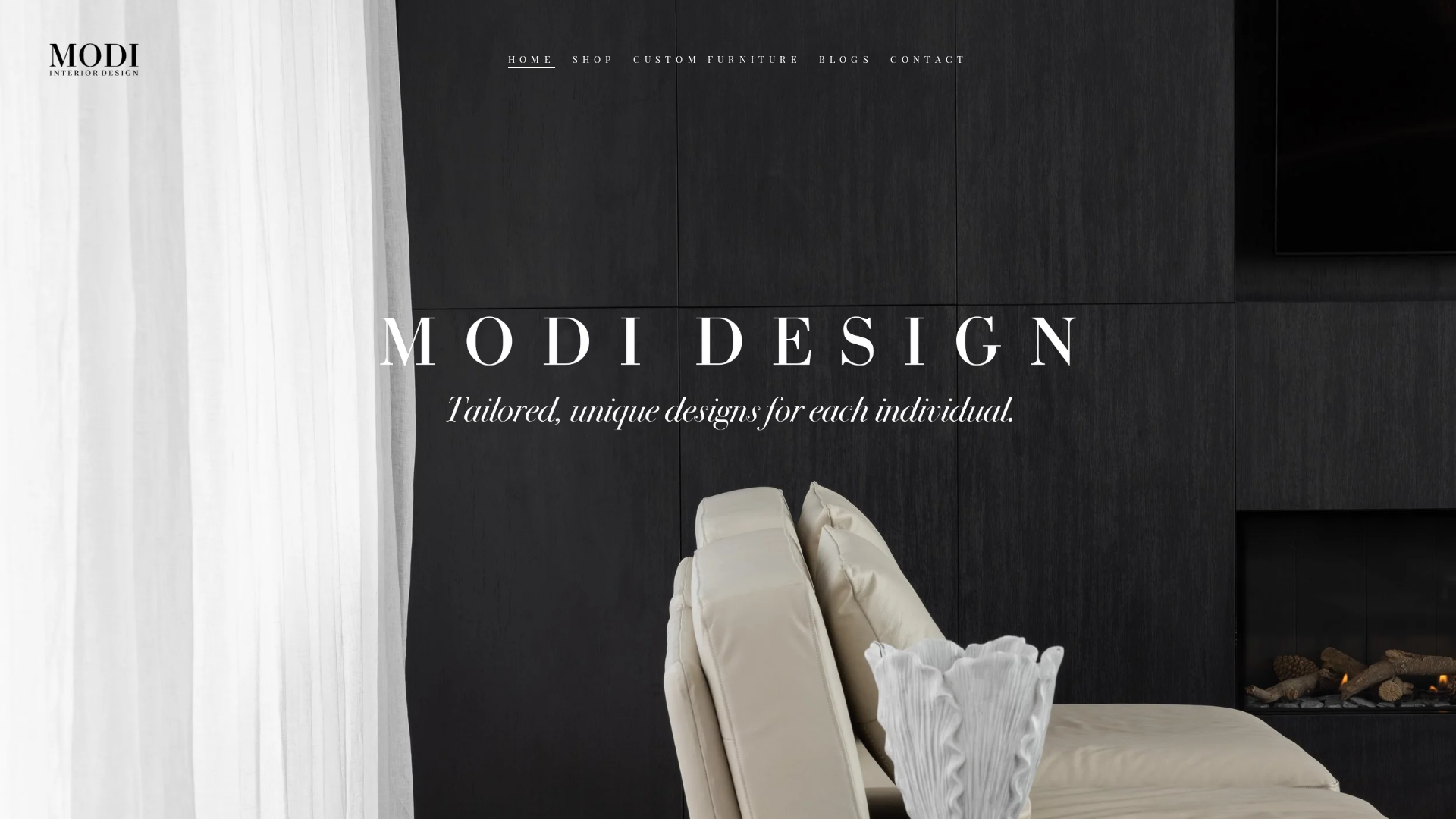 Website snapshot for Modi Design