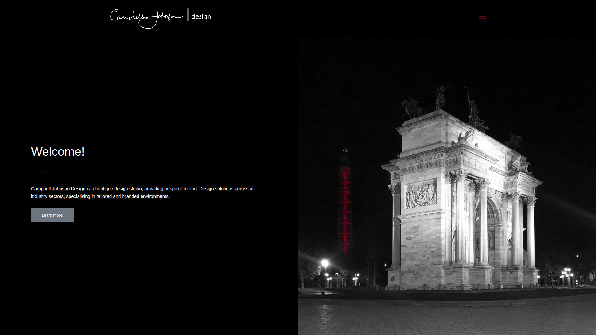 Website snapshot for Campbell Johnson Design