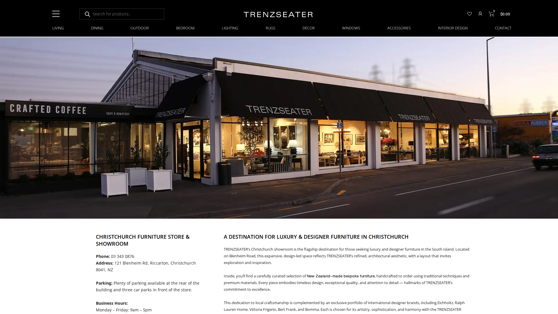 Website snapshot for Trenzseater