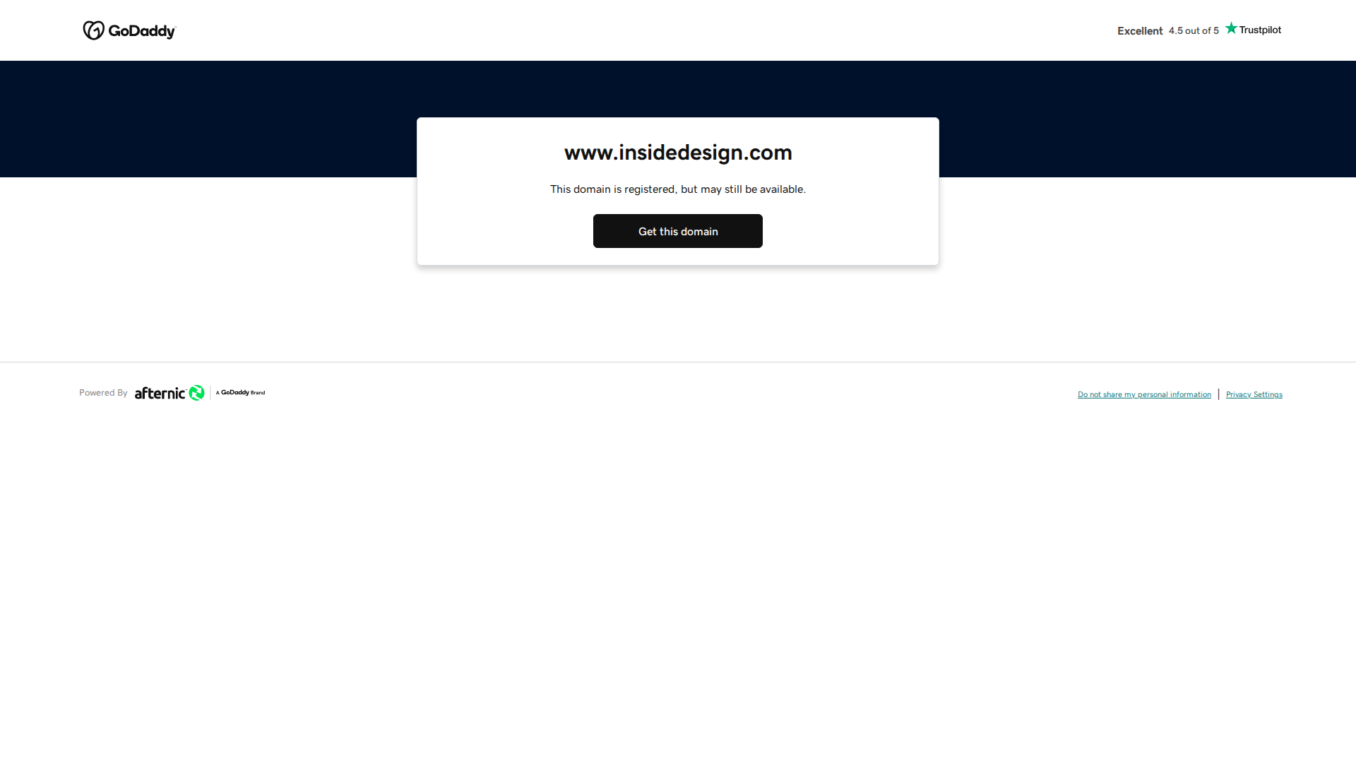 Website snapshot for Inside Design