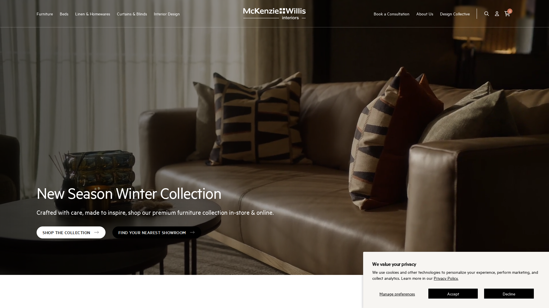Website snapshot for McKenzie & Willis Christchurch