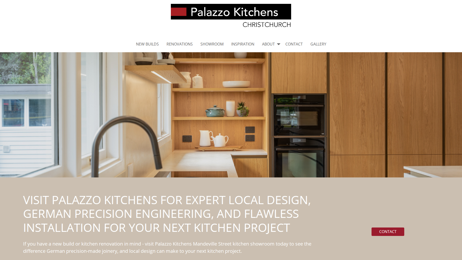 Website snapshot for Palazzo Kitchens