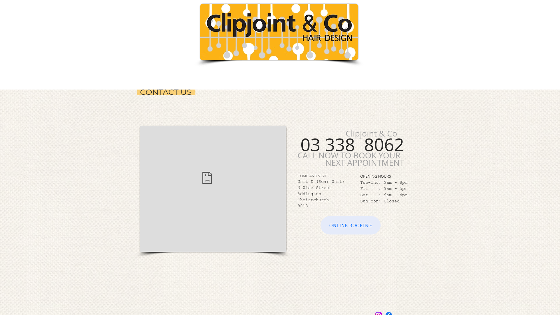 Website snapshot for Clip Joint & Co