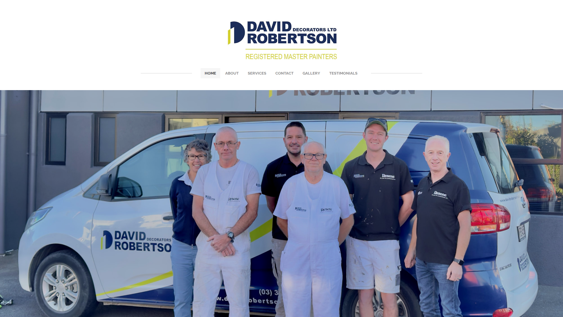 Website snapshot for David Robertson Decorators