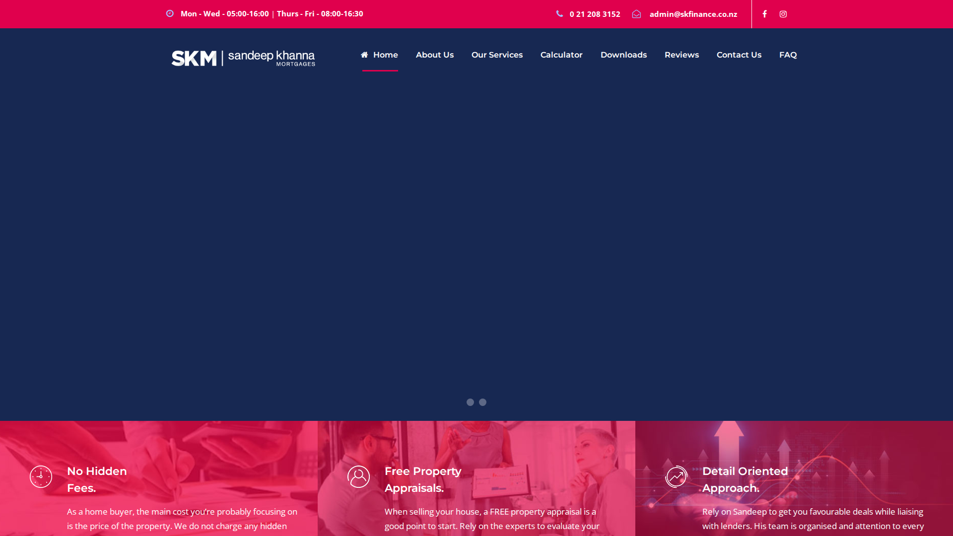 Website snapshot for Sandeep Khanna Mortgages