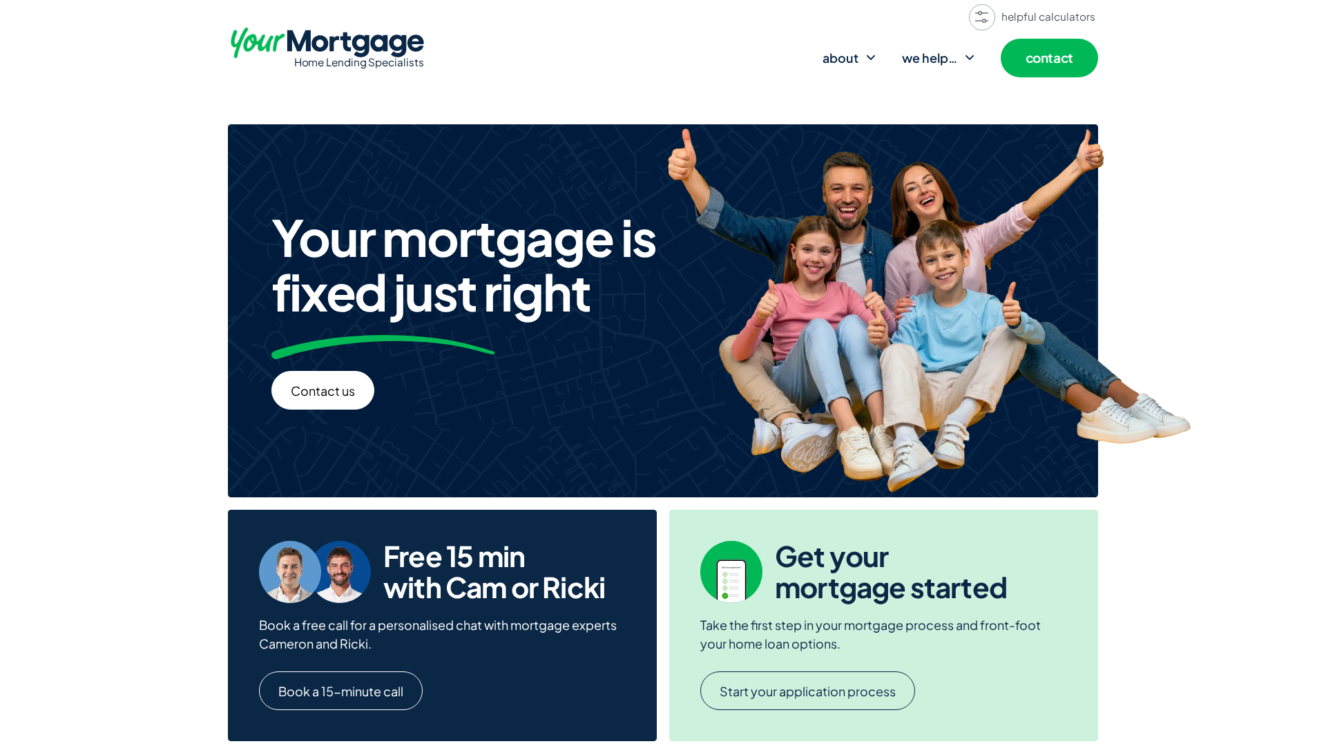 Website snapshot for Your Mortgage