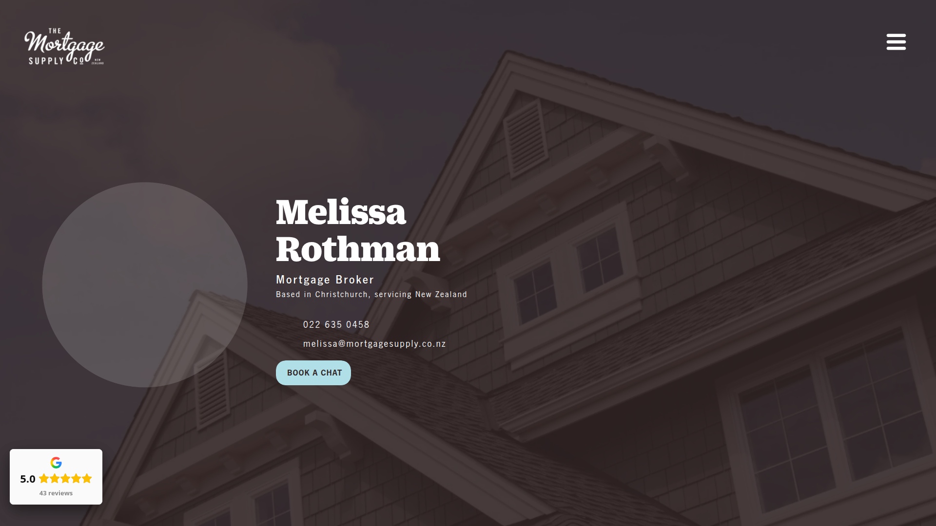 Website snapshot for The Mortgage Supply Co - Melissa Rothman