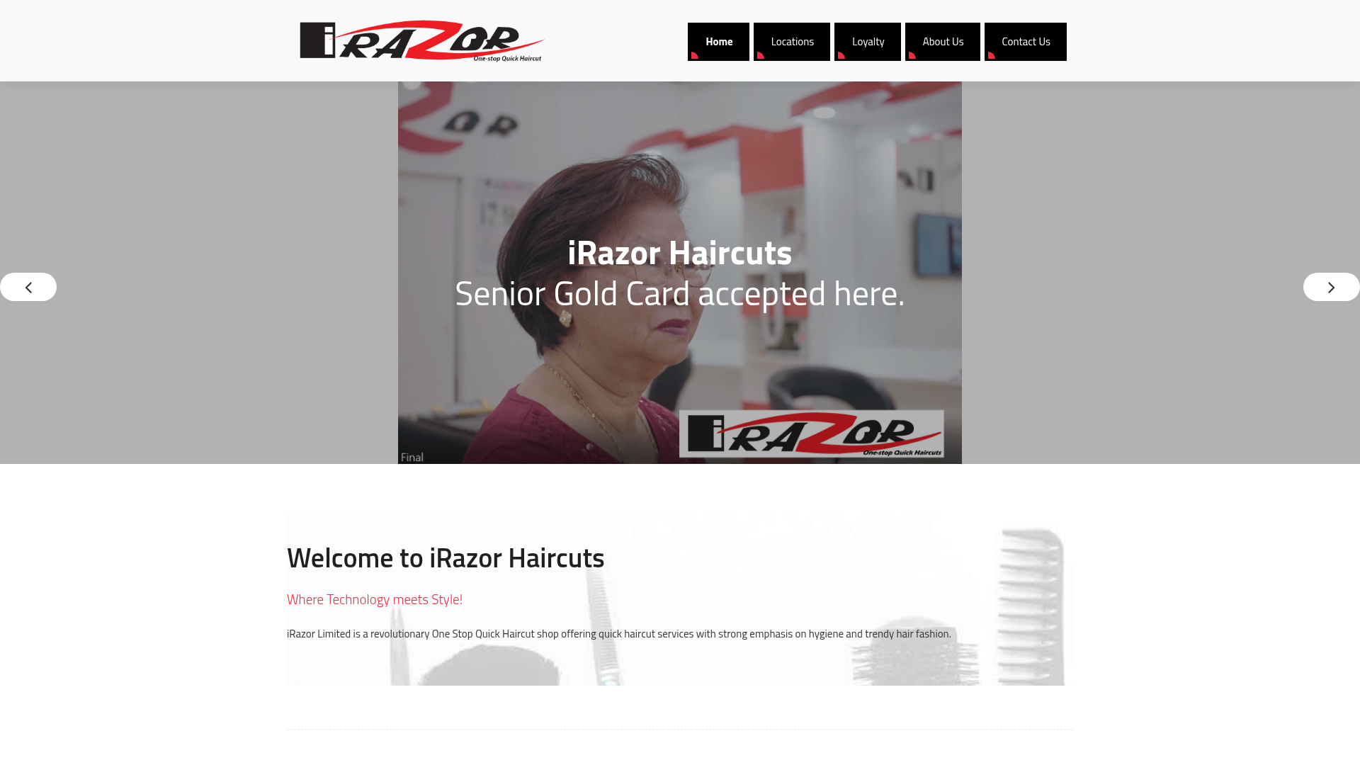Website snapshot for iRazor Haircuts - Eastgate Shopping Centre Linwood