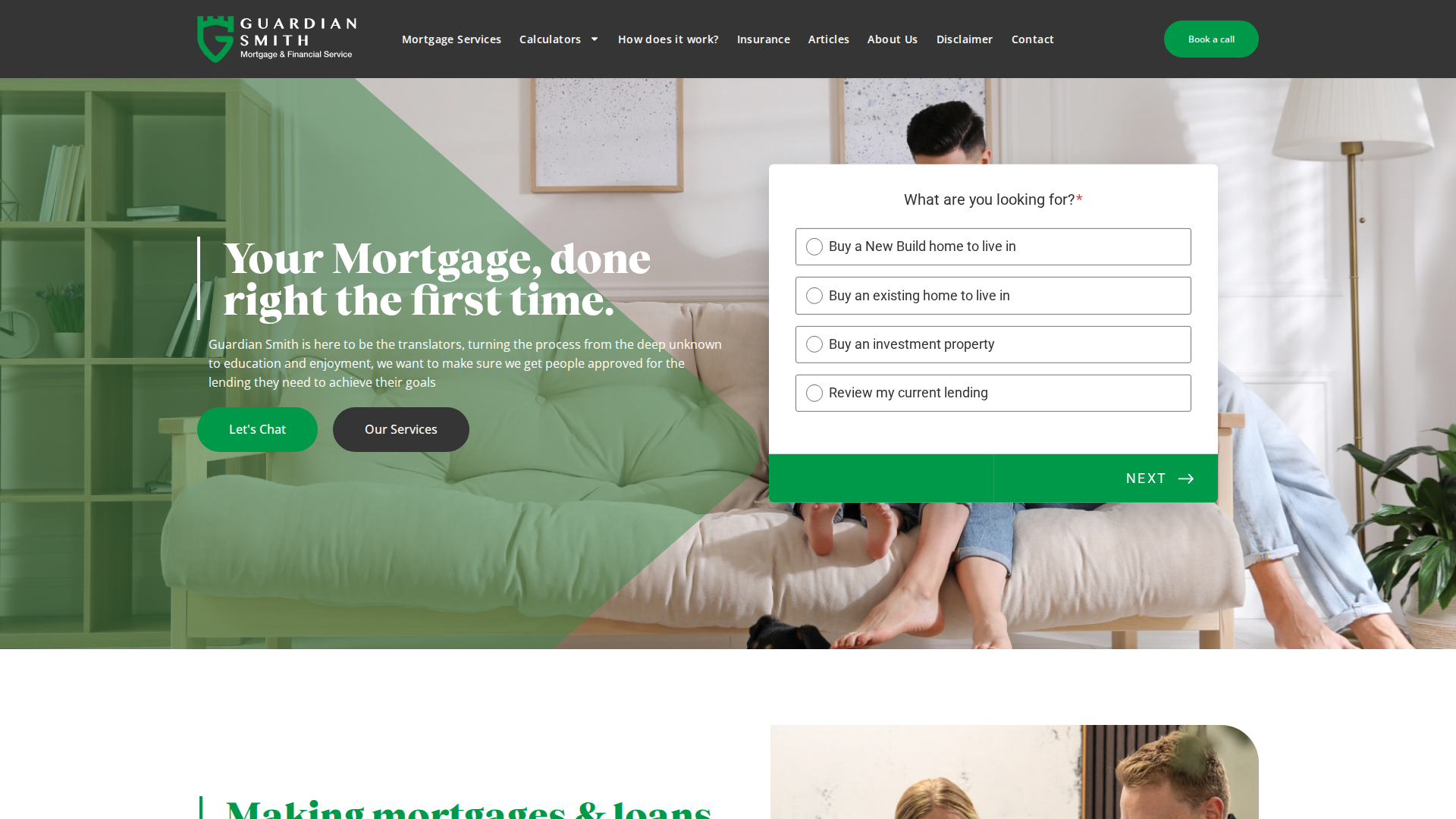 Website snapshot for Craig Brown - Mortgage Adviser, Guardian Smith Christchurch