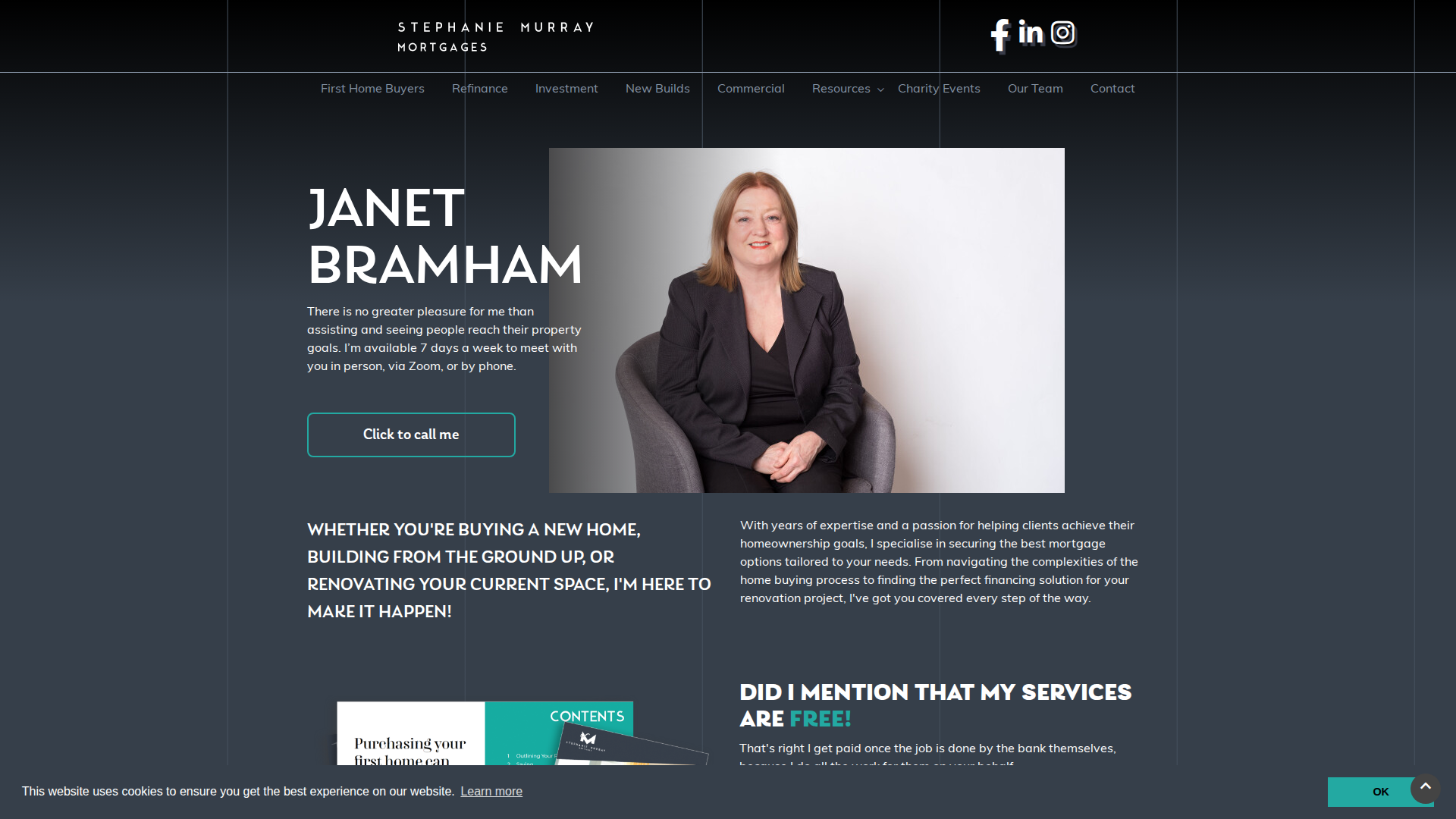 Website snapshot for Stephanie Murray Mortgages