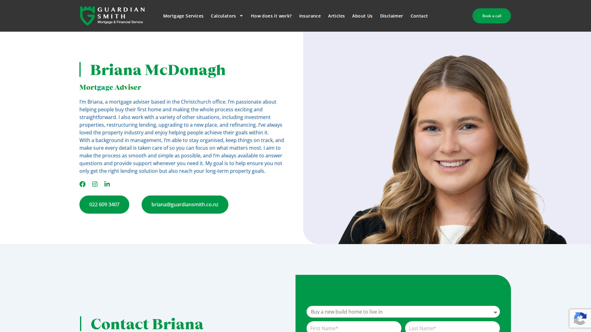 Website snapshot for Briana McDonagh - Guardian Smith St Albans