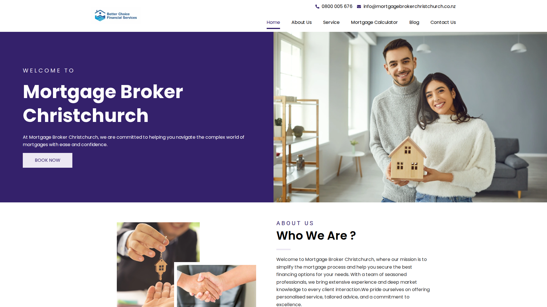 Website snapshot for Mortgage Broker Christchurch